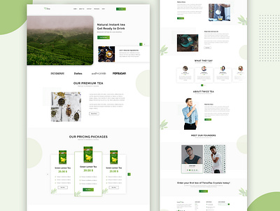 Tea UI Design design home page design tea website design ui uidesign web website ui design