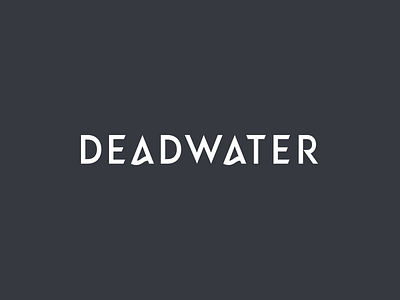 Deadwater black and white dead deadwater design logo type typo water wave
