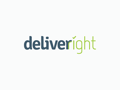 Deliveright Identity app brand branding checkmark identity logo logomark platform product typography web wordmark