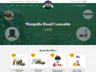 Cannabis banner ecommer graphic design logo typography ui ux web