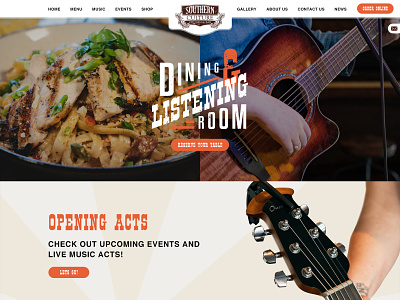 Restaurants and Music Acts banner branding design graphic design illustration typography ui ux web