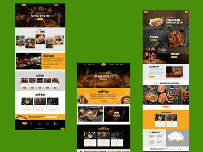 Restaurants & Bar banner design graphic design illustration typography ui web