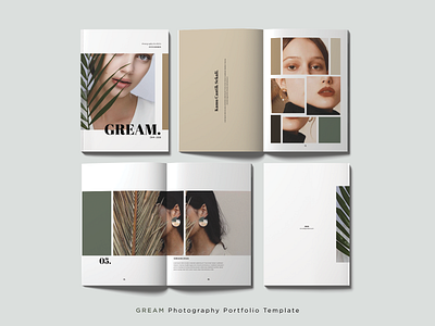 GREAM Photography Portfolio Template book layout book template clean design layout layout design layout exploration layoutdesign layouts magazine design minimalist modern photography style template template design templates