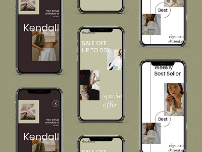 KIYO Instagram Story Template ads advertisement branding clean clothing design fashion ig story instagram instagram story instagram template layout layout design minimalist modern social media template template design templates