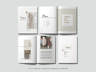 NOVE Fashion Lookbook Magazine Template book book layout book template design exploration exploring layout layout design layout exploration layoutdesign layouts magazine magazine design magazine layout template template design templates