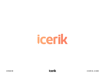 icerik (content) branding content icon identity illustration logo logotype pen pencil symbol writer
