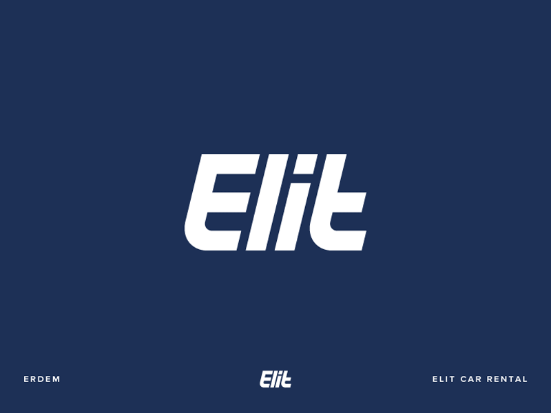 Elit Car Rental agency branding car identity illustration logo logotype monogram rent rental