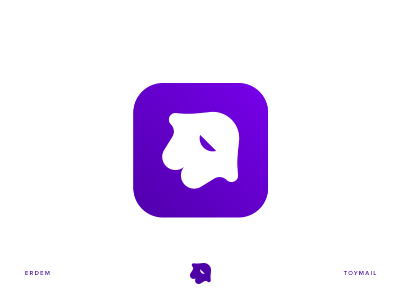 Toymail symbol child identity illustration branding logo icon app toy