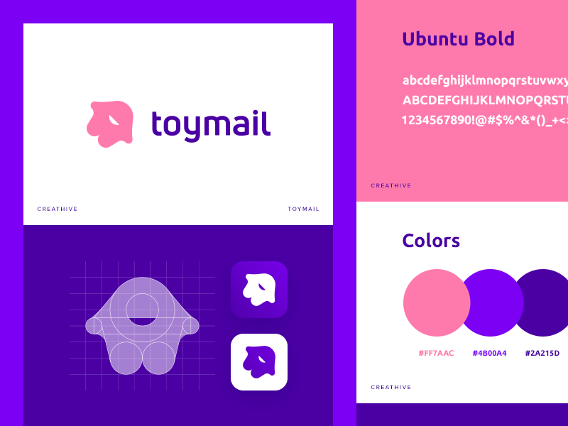 Toymail Branding icon identity illustration branding app icon logo