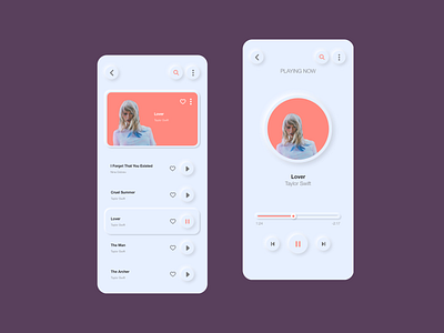 Music App Neumorphism UI