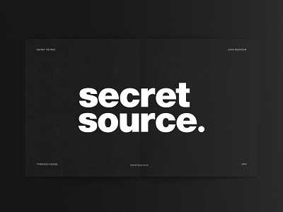 Secret Source Logo | Typeface Redesign