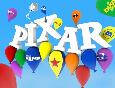 Pixar 3d art cinema4d design illustration logo photoshop pixar poster design typography