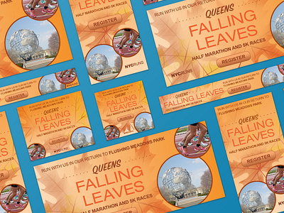 Falling Leaves Marathon Banner Ads