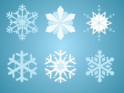 Snowflake Collection 2d art design flat graphic design icon illustration illustrator logo minimal snowflake spot illustration vector vector art