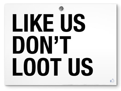 Like us don't loot us