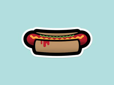 Hotdog food hotdog illustratey things ketchup logo meat mustard relish summer