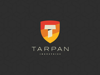 Tarpan Industries bold brand branding icon identity logo mark shield simple t