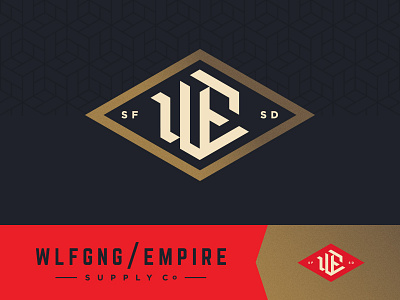 Wolfgang Empire apparel blackletter brand classic clothing diamond empire gold identity logo mark south dakota