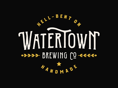 Watertown Brewing Co. badge beer branding brewing lockup logo south dakota wheat