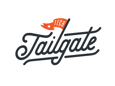 Tech Tailgate 2017 banner brand fargo flag logo nd north dakota script star tailgate tech