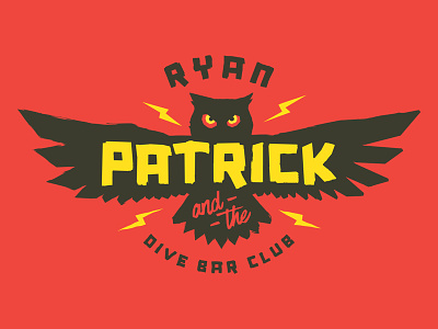 Dive Bar Club band dive bar lightning merch musician night owl shirt tshirt wings