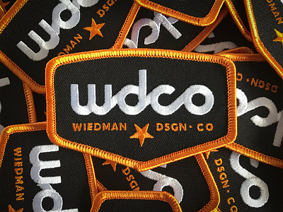 WDCo Patch badge embroidered gold patch star trucker