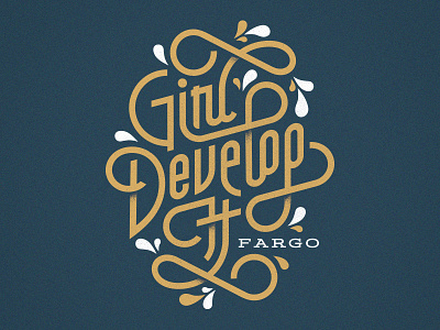Girl Develop It apparel develop fargo nd script swash tshirt typography