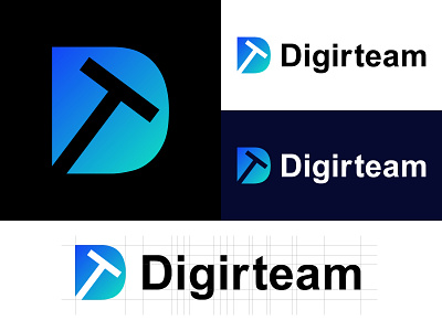 DigirTeam Modern Logo abstract brand brand design brandidentity branding branding and identity creative digirteam icon logo mark modern design monogram mordern logo team