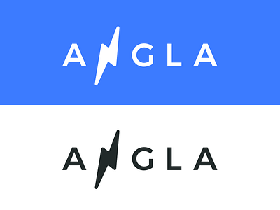 Angla logo reboot angla angler bolt branding light logo reboot redesign redo