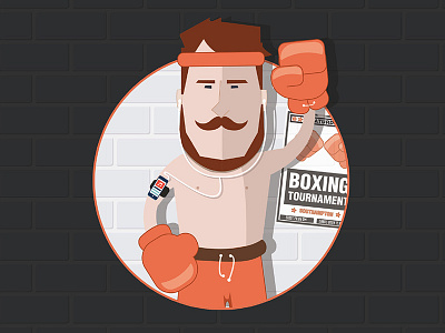 Mag Cover graphic boxer boxing branding cartoon comic cover design glove graphic illustration magazine print