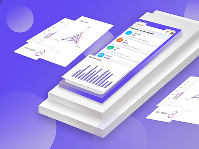 Admin dashboard design for mobile view app design illustraion typogaphy web