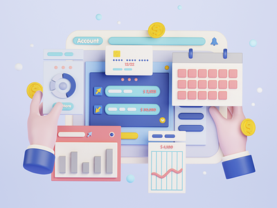 Financial web illustration