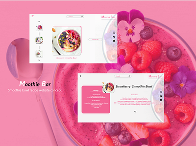 Moothie bar concept adobexd design mobile app design ui ux web web design