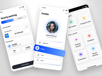 Smart city app app application bottom shit card design guidelines ios mobile parking passenger switch tab ui ux