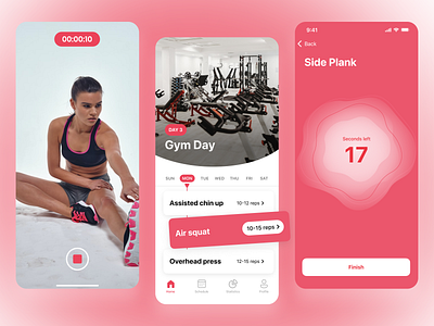 Health & Fitness App app application design fitness gym ios mobile online sport tratings ui ux