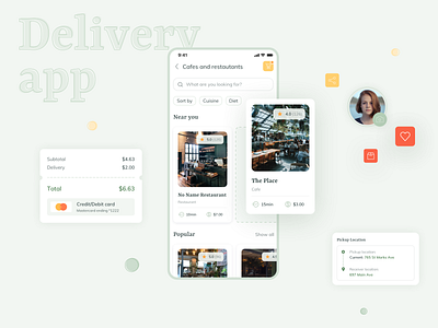 DeliWell Delivery App app delivery delivery app delivery service interface ios sale ui ui kit ui kit design uiux ux