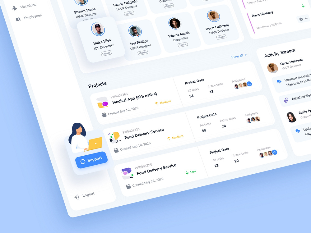 CRM System UI Kit by Cadabra Studio on Dribbble