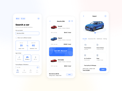 Car Rental App by Cadabra Studio on Dribbble