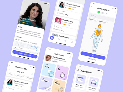 UI/UX for Doctor Appointment App | 2 app application booking app branding design doctor appointment graphic design healthcare app illustration interface interface design medicine app mobile app mobile design ui ui ux design uiux user experience ux
