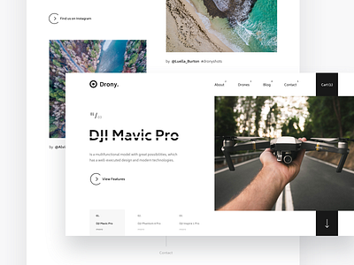 Drony. Landing Page clean design ecommerce flat hero page interface landing landing design landing page minimal ui ux web