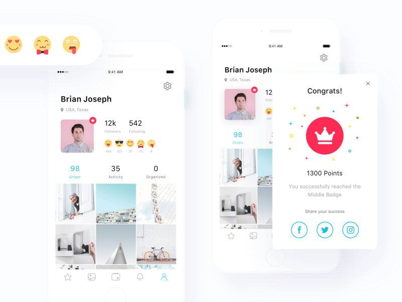 Chevent App - find and create events within a second app app design concept design interaction event app gamification interface minimal mobile mobile design presentation ui uiux ux