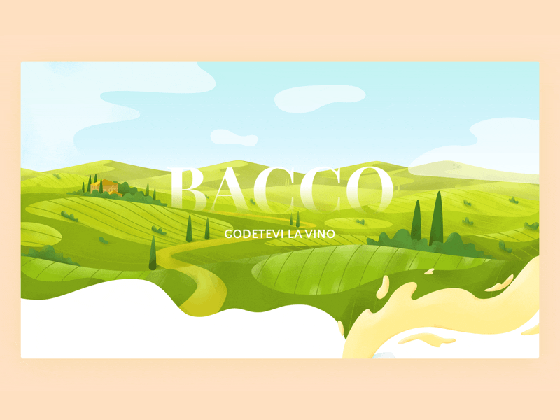 Bacco - landing page animation concept concept art gamification illustration interface design landing page motion design presentation ui ux