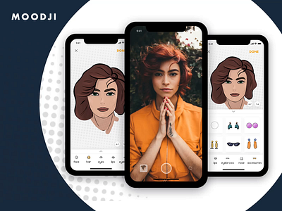 Moodji - Appearance App animation app appearance appearance app clean illustration interaction interface interface design mobile mobile app ui uiux ux vector