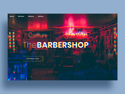Barbershop Website - Animation animation barber barbershop design interface presentation ui ui ux ux web website