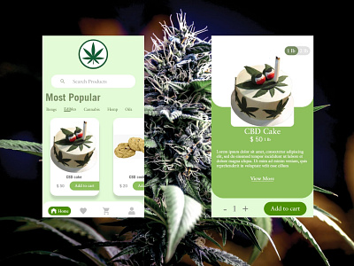 The Cannabis Club app cannabis design edible marijuana online shop online store ui