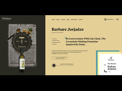 Barbarestan - Horizontal navigation animated animation design ilo chani restaurant ui web web concept web design webdesign