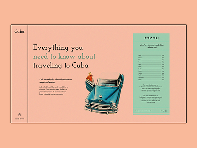 Cuba colorful colors cuba design travel ui vintage web web concept webdesign website