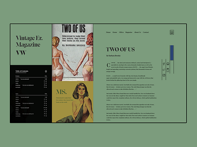 Vintage Er... Books - Web Concept books colorful colors design erotic experiment green ilo chani ui vintage web web concept web design webdesign