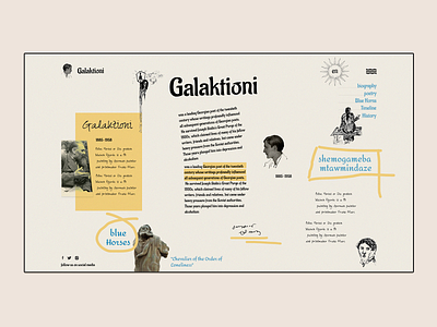 Galaktioni - Chevalier of the Order of Loneliness chevaliet design galaktioni georgian ilo chani poetry ui web web concept web design webdesign website