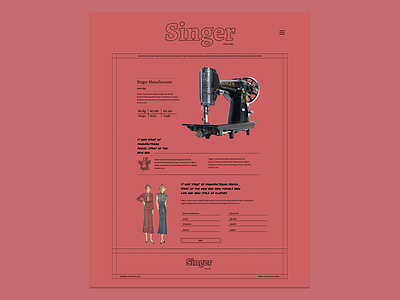 Singer Manufactorar colorful design experiment ilo chani ui vintage web web concept webdesign website